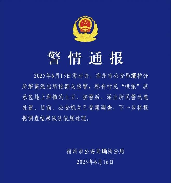 安徽宿州种植户500亩土豆遭“哄抢”，参与者将面临何种处罚？
